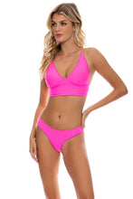 FIERCE SOUL - Cross Back Bustier Top & Seamless Wavy Ruched Back Bottom • Multicolor