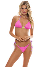 OASIS BABE - Triangle Top & Wavy Ruched Back Tie Side Bottom • Multicolor