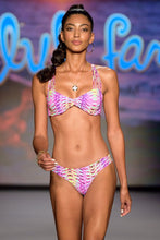 OASIS BABE - Strappy Bandeau Top & Seamless Wavy Ruched Back Bottom • Multicolor Runway