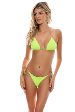 BORN TO BE WILD - Triangle Top & Wavy Ruched Back Tie Side Bottom • Multicolor