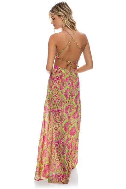 BORN TO BE WILD - Halter Cut Out Dress • Multicolor