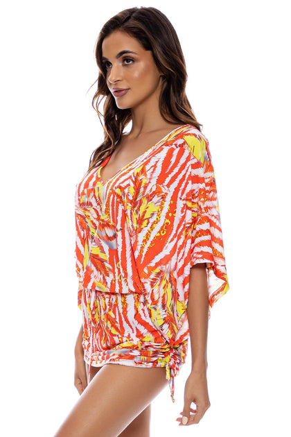 LOVE ME WILD - Cabana V Neck Dress • Multicolor
