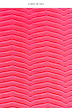 HOT TROPICS - Triangle Top & Seamless Wavy Ruched Back Tie Side Bottom • Electric Coral