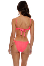 HOT TROPICS - V Splice Bralette & Seamless Full Tie Side Bottom • Electric Coral