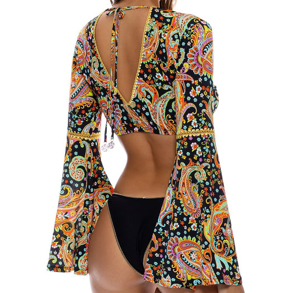 LULI GYPSY - Bell Sleeve Crop Top
