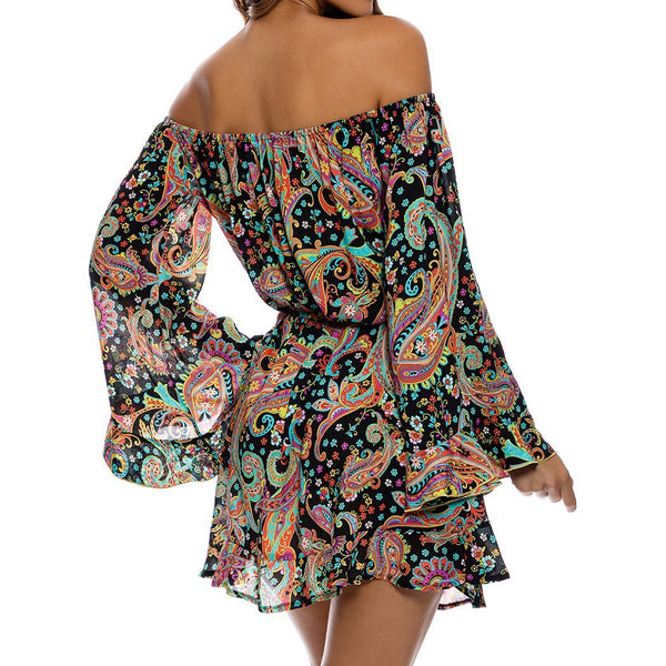 LULI GYPSY - Off The Shoulder Ruffle Dress