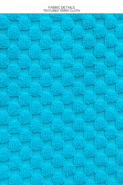 BEACH FUZZ - Wide Brim Bucket Hat • Daydream Blue