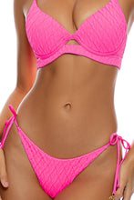 DIAMOND GIRL - Underwire Top & Thong Tie Side Bottom • Shocking Pink