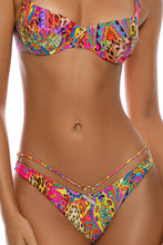 SHORE THING - Wide Strap Balconette Top & Strappy Loop Brazilian Scrunch Bottom • Multicolor