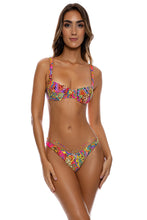 SHORE THING - Wide Strap Balconette Top & Strappy Loop Brazilian Scrunch Bottom • Multicolor