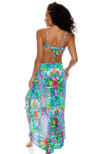 HIDDEN GEMS - V Splice Bralette & Ruffle High Lo Slit Skirt • Multicolor