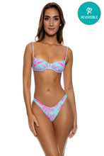 SHOCK WAVES - Minimal Balconette Top & High Leg Brazilian Bottom • Multicolor