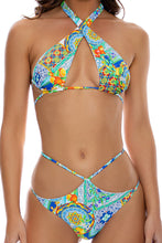 AMALFI - Cross Halter Top & Diamond Cut Bottom • Multicolor