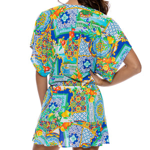 AMALFI - Playera V Neck Ruffle Dress