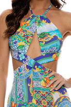 AMALFI - Halter Cut Out Dress • Multicolor