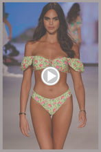 TI AMO - Puff Sleeve Bralette Top & Seamless Full Ruched Back Bottom • Radiant Yellow Runway