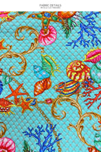 IL MARE - Looped Triangle Top & Seamless Reversible Wavy Ruched Back Brazilian Tie Side Bottom • Aqua