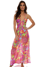 VIVI IL MOMENTO - Drawstring Cut Out Long Dress • Multicolor