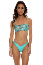 ANIMALE - Square Neck Underwire Top & Reversible High Leg Brazilian Bottom • Aqua
