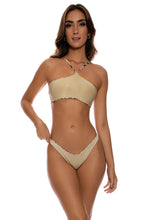 ANIMALE - Reversible Diamond Cut Top & Reversible High Leg Brazilian Bottom • Cream