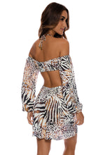 ANIMALE - Long Sleeve Cut Out Short Dress • Cream