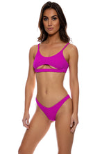 CAPRI - Open Front Bralette & High Leg Brazilian Bottom • Fuchsia