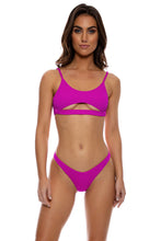 CAPRI - Open Front Bralette & High Leg Brazilian Bottom • Fuchsia