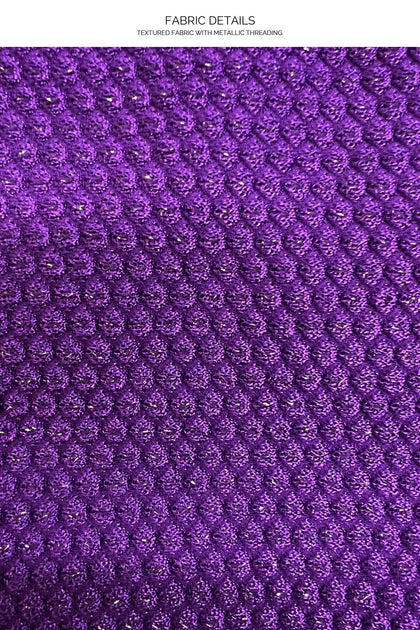 PURPLE OCEAN - Scoop Neck Cut Out Top & High Leg Brazilian Bottom • Purple