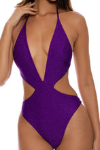 PURPLE OCEAN - Deep V Monokini • Purple