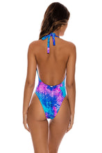 LULI REEF - Front Twist Halter One Piece • Multicolor