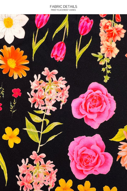 LULI'S SECRET GARDEN - Triangle Halter Top & Seamless Full Ruched Back Bottom • Multicolor