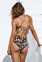 LULI'S SECRET GARDEN - Square Neck Underwire Top & Banded Drawstring Sides High Waist Bottom • Multicolor