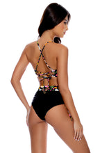 LULI'S SECRET GARDEN - Square Neck Underwire Top & Banded Drawstring Sides High Waist Bottom • Multicolor
