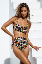 LULI'S SECRET GARDEN - Square Neck Underwire Top & Banded Drawstring Sides High Waist Bottom • Multicolor