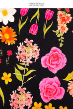 LULI'S SECRET GARDEN - Looped Triangle Top & Seamless Ruched Back Brazilian Tie Side Bottom • Multicolor