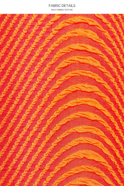 OLAS - Triangle Halter Top & Seamless Full Ruched Back Bottom • Orange