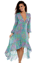 GROOVY LULI - Hi lo Long Sleeve Dress • Multicolor