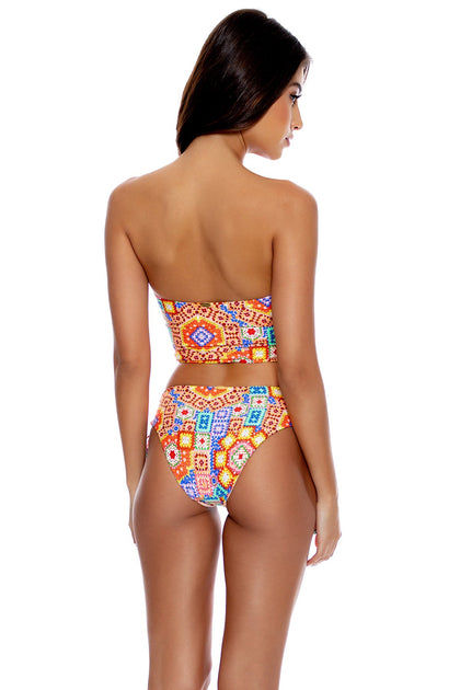 RETRO LULI - Tie Side Tube Top & Adjustable Sides Moderate Bottom • Multicolor