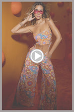 RETRO LULI - Tie Side Tube Top & Open Sides Wide Leg Pant • Multicolor Campaign
