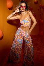 RETRO LULI - Tie Side Tube Top & Open Sides Wide Leg Pant • Multicolor Campaign