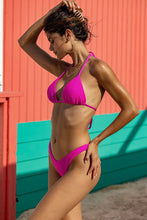 AMAZONIA - Seamless Triangle Top & High Leg Brazilian Bottom • Pink Orchid Campaign