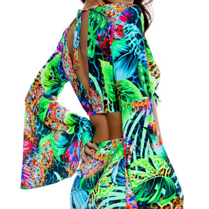 LULI'S SELVA - Bell Sleeve Crop Top