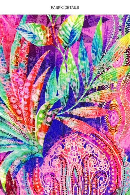 JUNGLE FEVER - Crystallized Seamless Triangle Top & Crystallized Seamless Wavy Ruched Back Tie Side Bottom • Multicolor