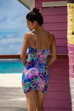 JUNGLE FEVER - Drawstring Halter Bodycon Cut Out Dress • Multicolor