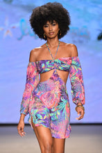 JUNGLE FEVER - Long Sleeve Cut Out Short Dress • Multicolor Runway