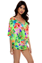 LULI TROPICS - Cabana V Neck Dress • Multicolor