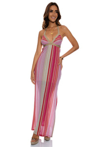READY TO WEAR - Maxi Dress • Multi Pink