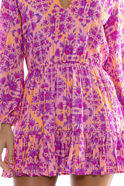 READY TO WEAR - Short Dress • Pink  Multi