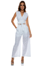 READY TO WEAR - Sleeveless Top & Wide Pant • White