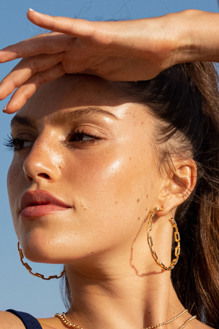 JEWELRY - Kaye Link Hoops • Gold